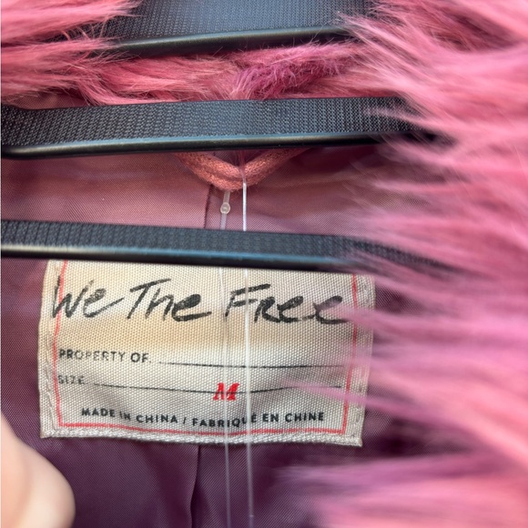 Free People Pink (Mesa Rosa) Faux Jacket, worn once, like new with tags! :) - Picture 5 of 6